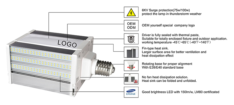 LED Shoebox Retrofit Bulb