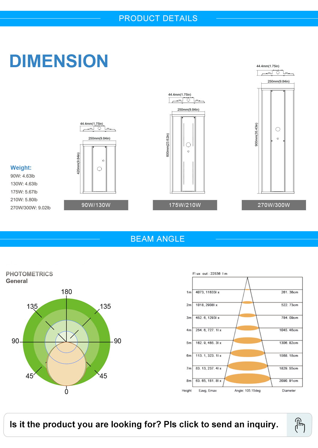 Constant AC120-277V 50-60Hz High Bay Lights
