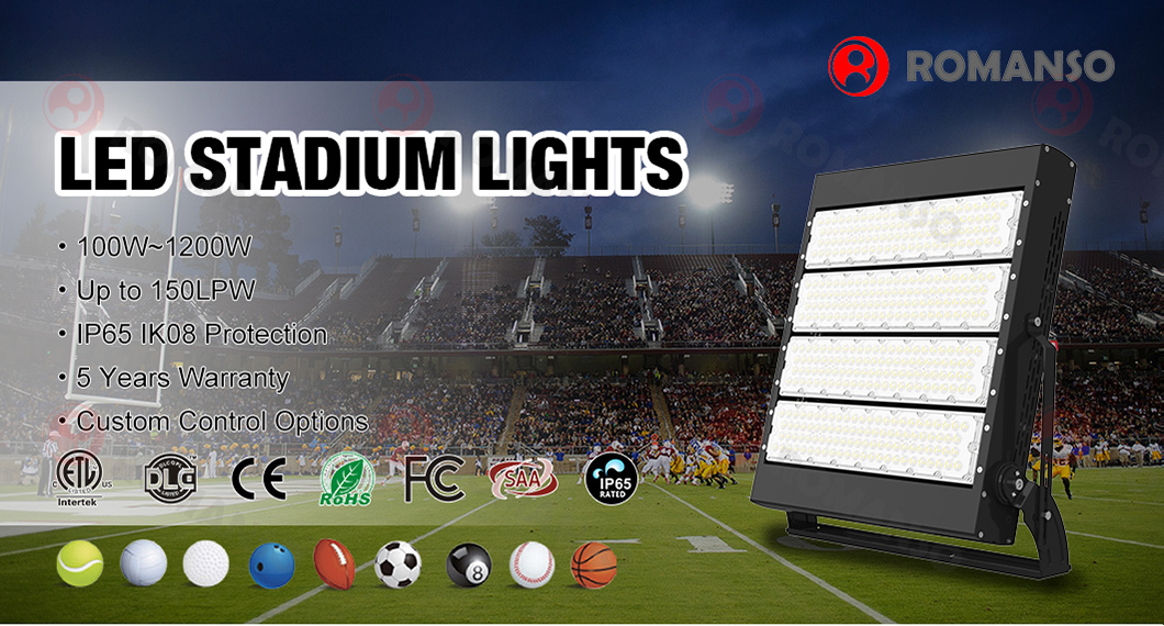 Romanso 200W 400W 600W 800W  Stadium Light For Sports Field Lighting