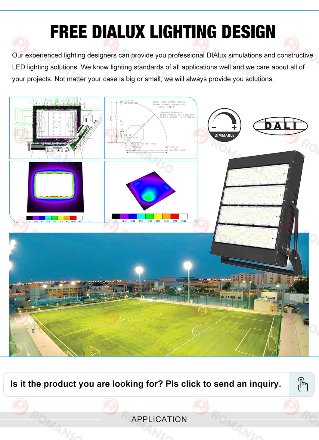 IP65 Waterproof 140lm/W 2700K~6500K LED Stadium Light