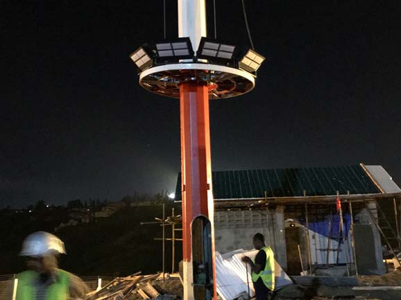 LED Stadium Lght at a Construction Area in Kenya Project