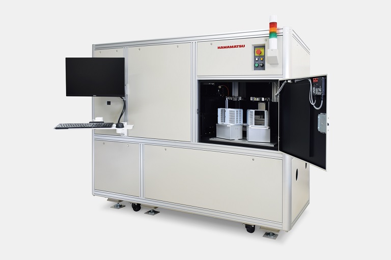 Now A System For High-speed Inspection Of Micro-leds On Wafers To Detect Abnormalities In Their External Appearance, Intensity And Wavelength Of Their Light Emi