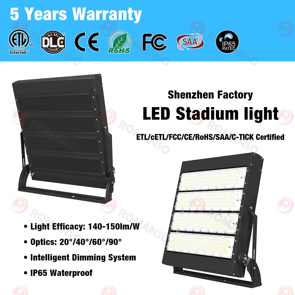 Romanso 200W 400W 600W 800W  Stadium Light For Sports Field Lighting